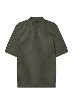 kabelstickad tröja grön