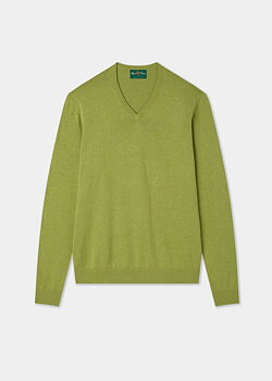 Tröja v-hals ljusgrön från Alan Paine