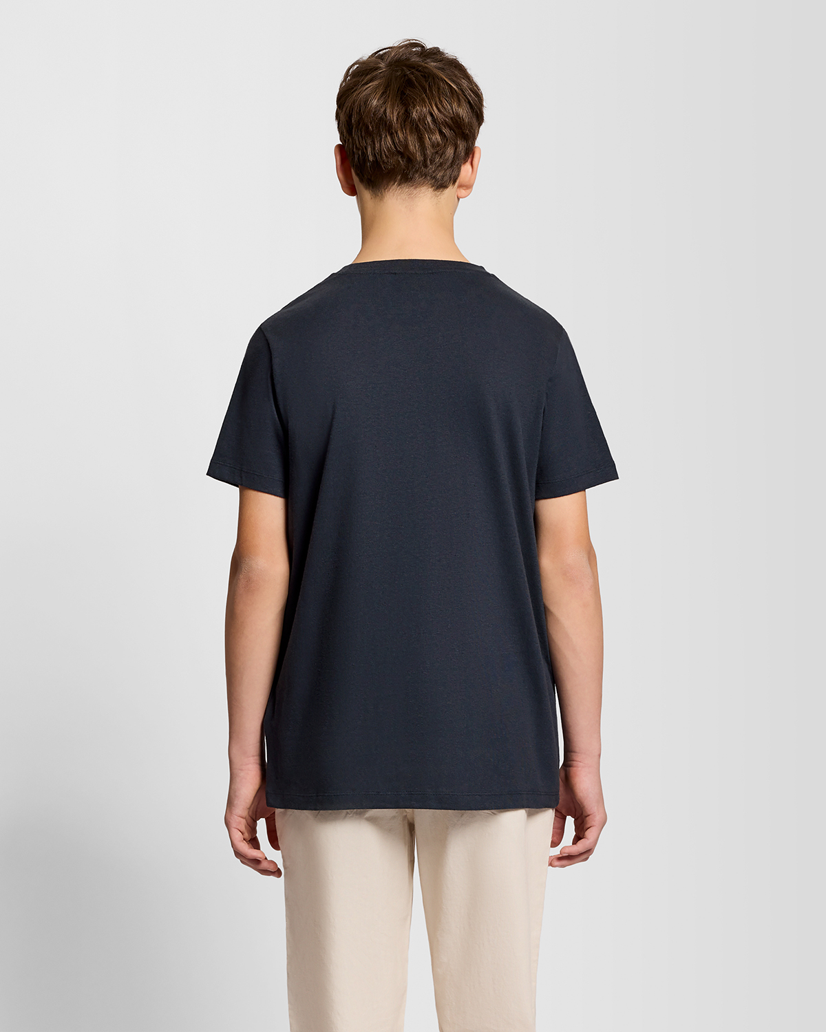Linen Blend T-shirt Dark Navy - 6