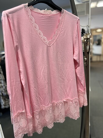 Chica London - Topp med Spets Rosa