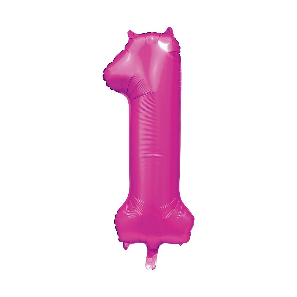 Folieballong Nummer 1 Pink 86cm