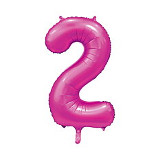 Folioilmapallo Numero 2 Pinkki 86cm