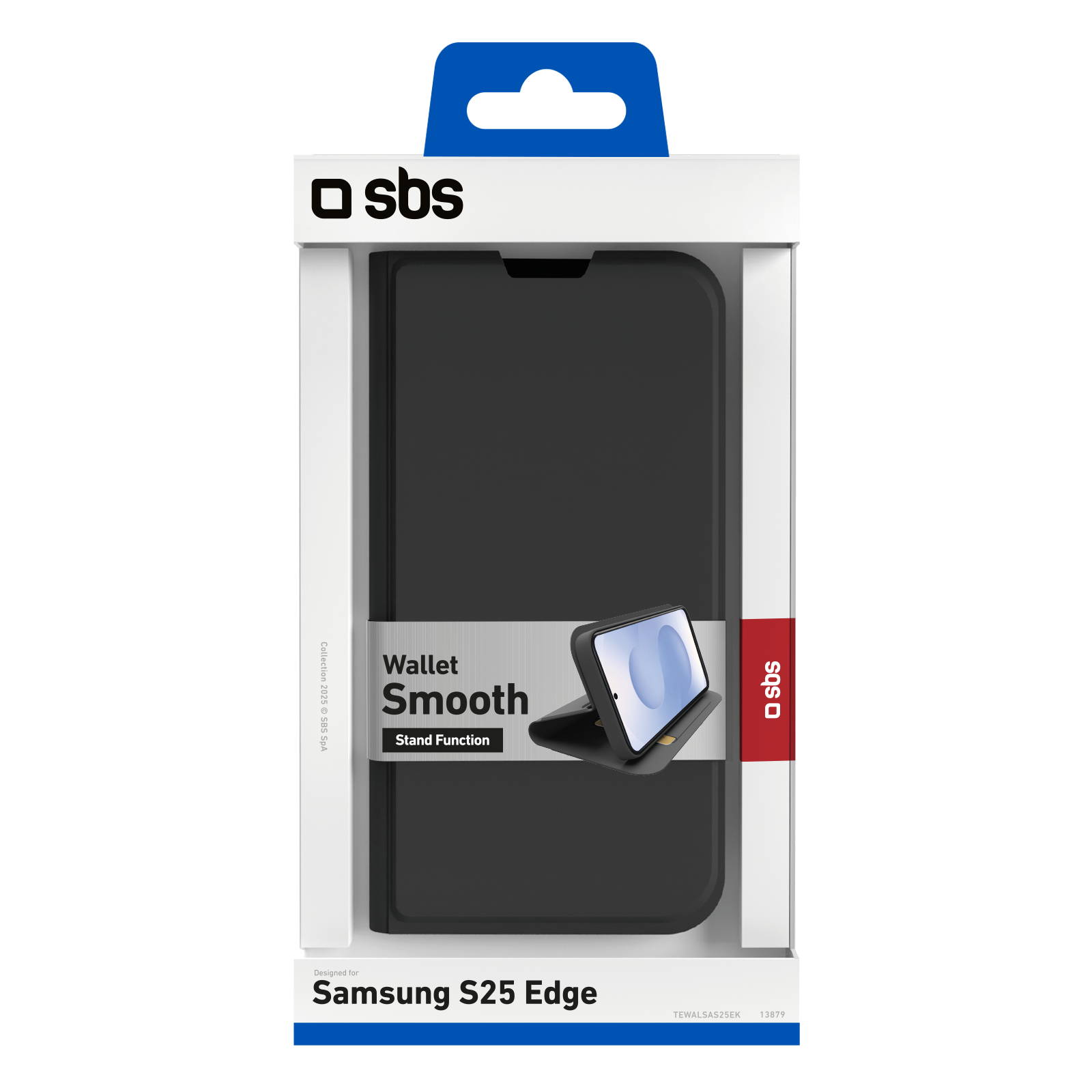 SBS, Samsung Galaxy S25 Edge plånboksfodral, svart - 2
