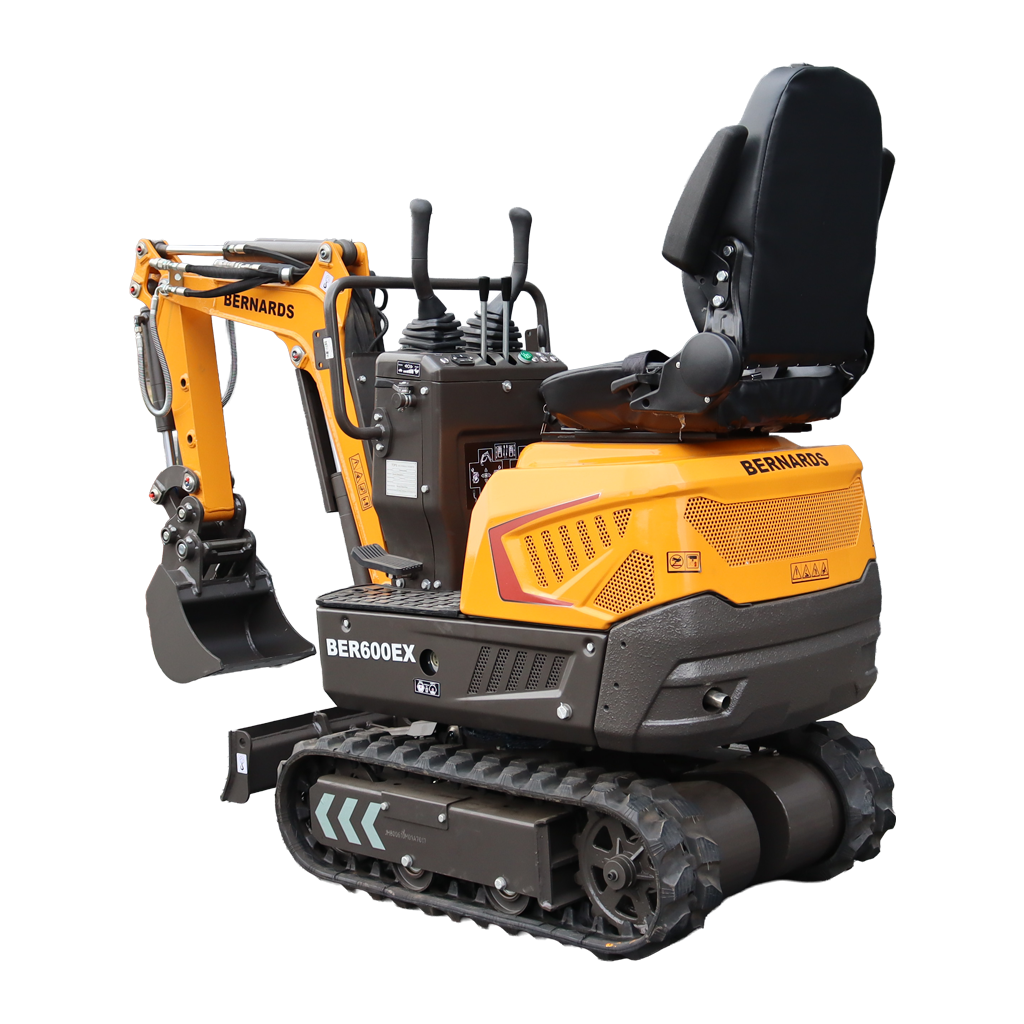 Minigrävare Bernards 640 kg med joystick och 3 skopor - 4