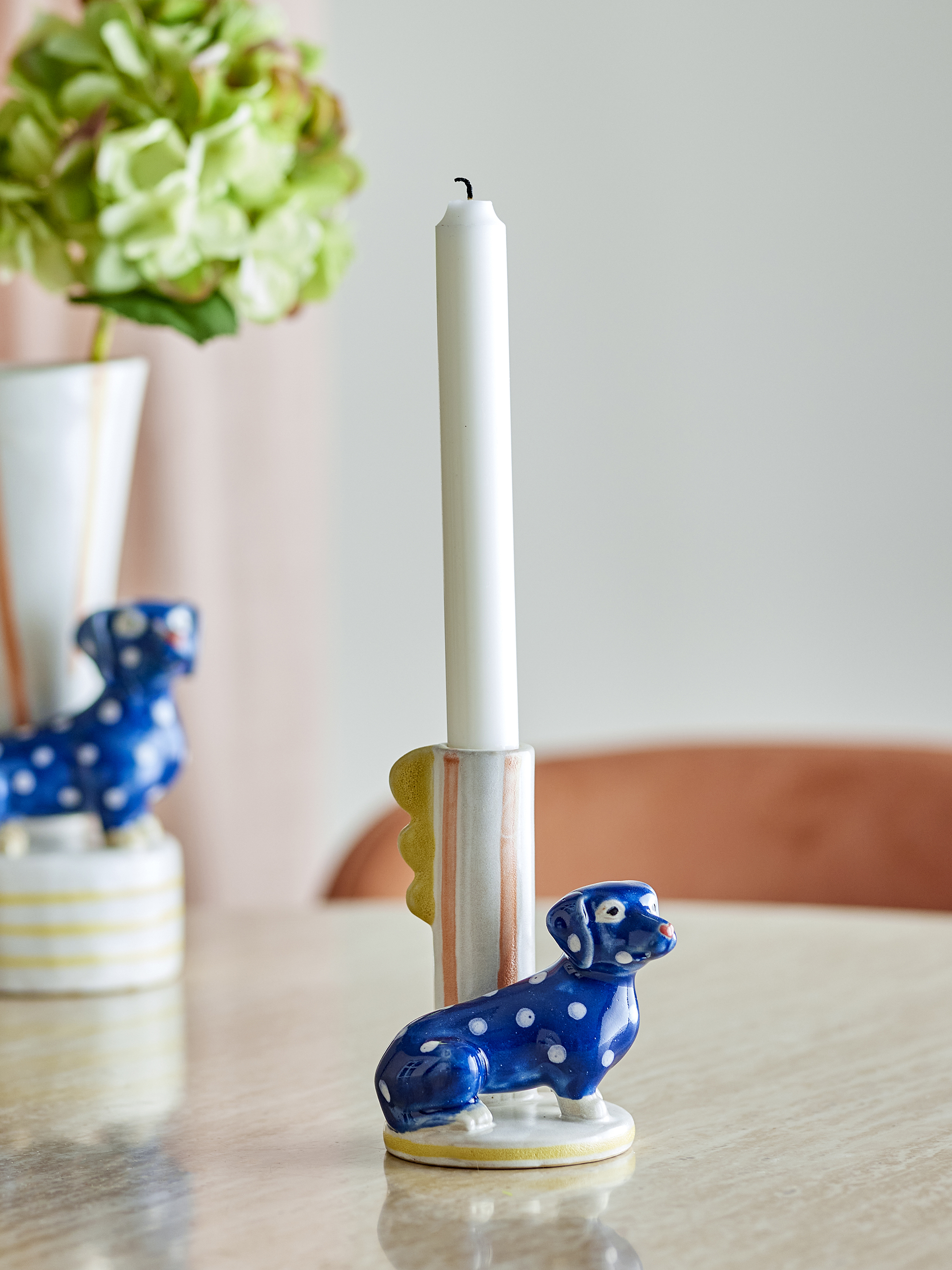 Bloomingville Dachsy Ljusstake, Multi Stengods - 3