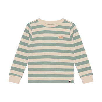 T-shirt Longsleeve Stripe Green Milieu