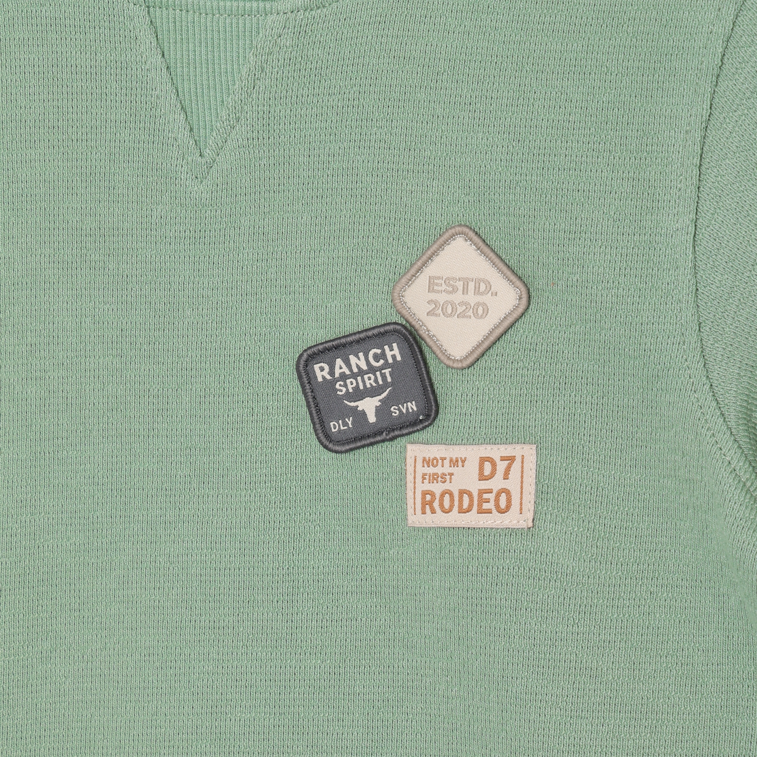 T-shirt Basic Badge Green Milieu - 3