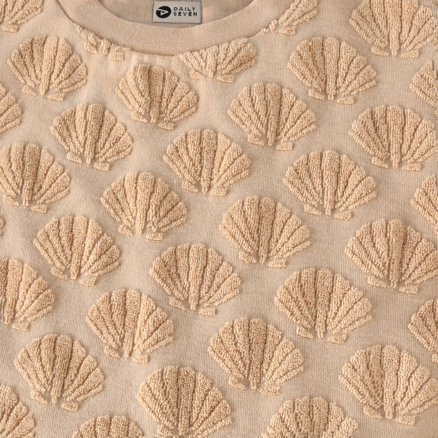 T-shirt Terry Print Latte Sand - 3