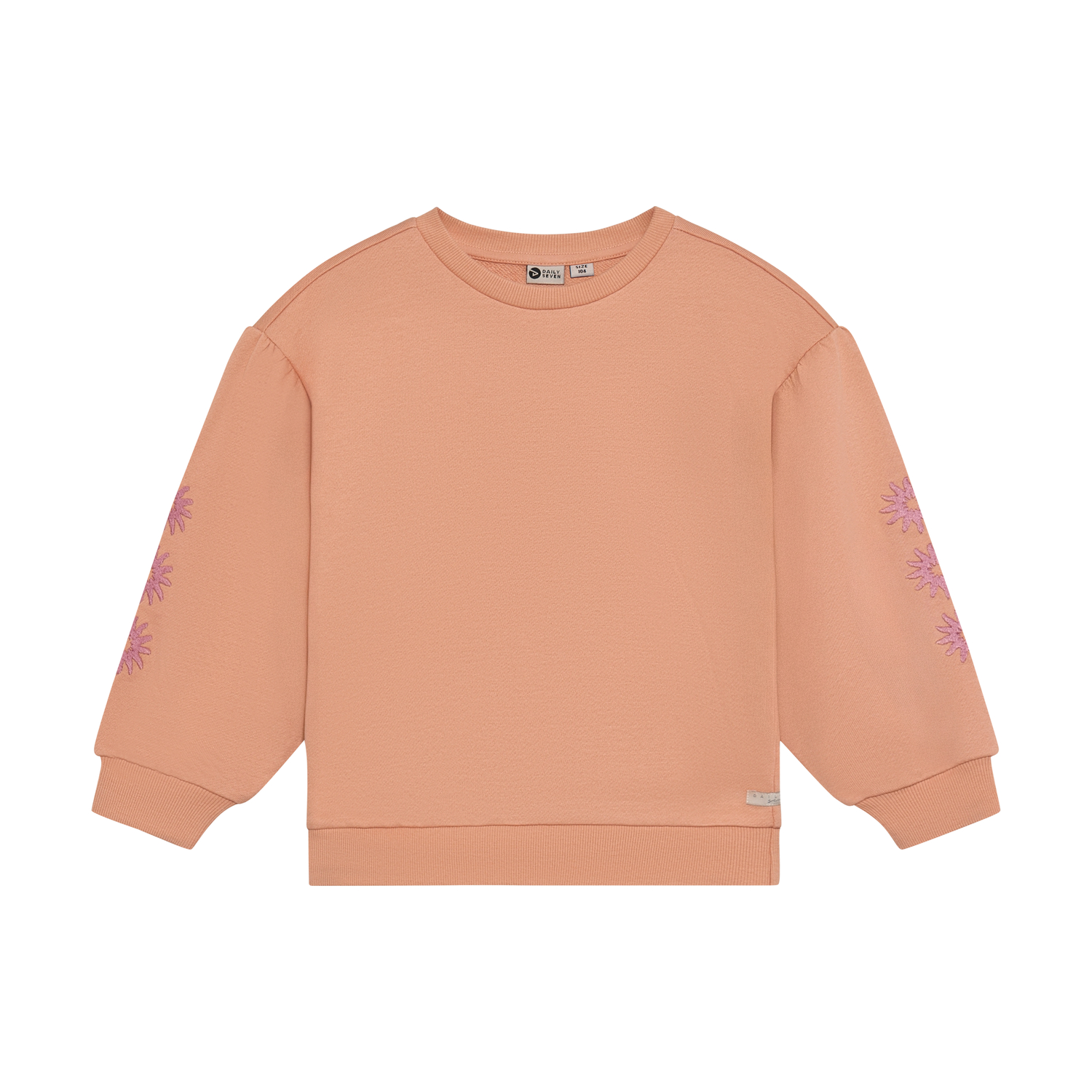 Sweater Embroidery Sleeve Dusty Coral