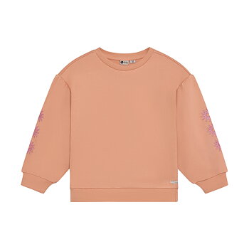 Sweater Embroidery Sleeve Dusty Coral