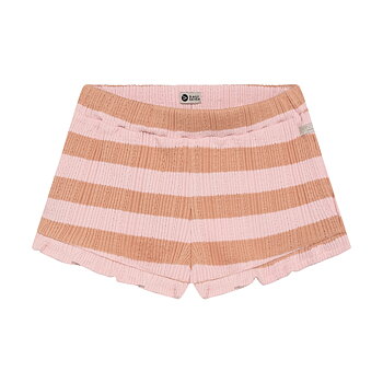 Ruffle Shorts Fancy Stripe Silver Pink