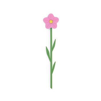 Bokmärke Blomma, Vildros Rosa