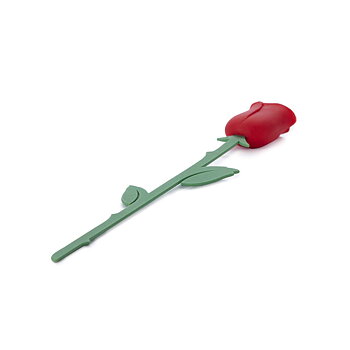 Bokmärke Blomma, Ros Röd