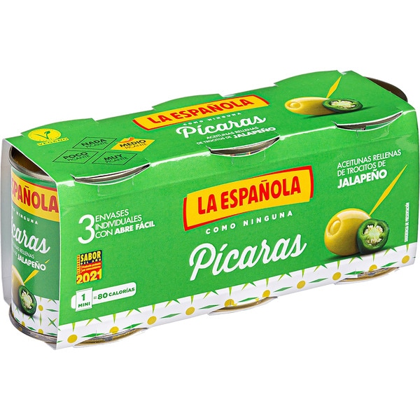 La Espanola, Oliver med jalapeño - 3x50g