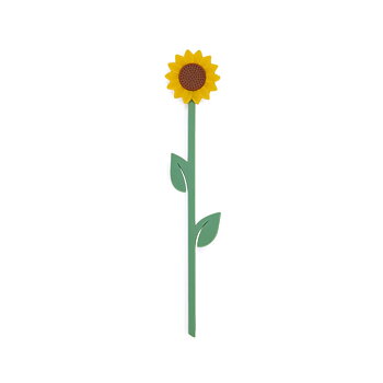 Bokmärke Blomma, Solros Gul