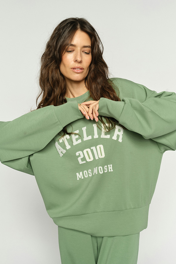 MMNima  O-LS Sweatshirt Crown Turf Green - 4
