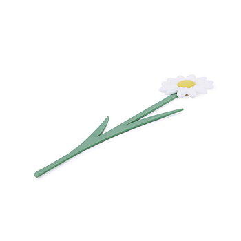 Bokmärke Blomma, Prästkrage Vit