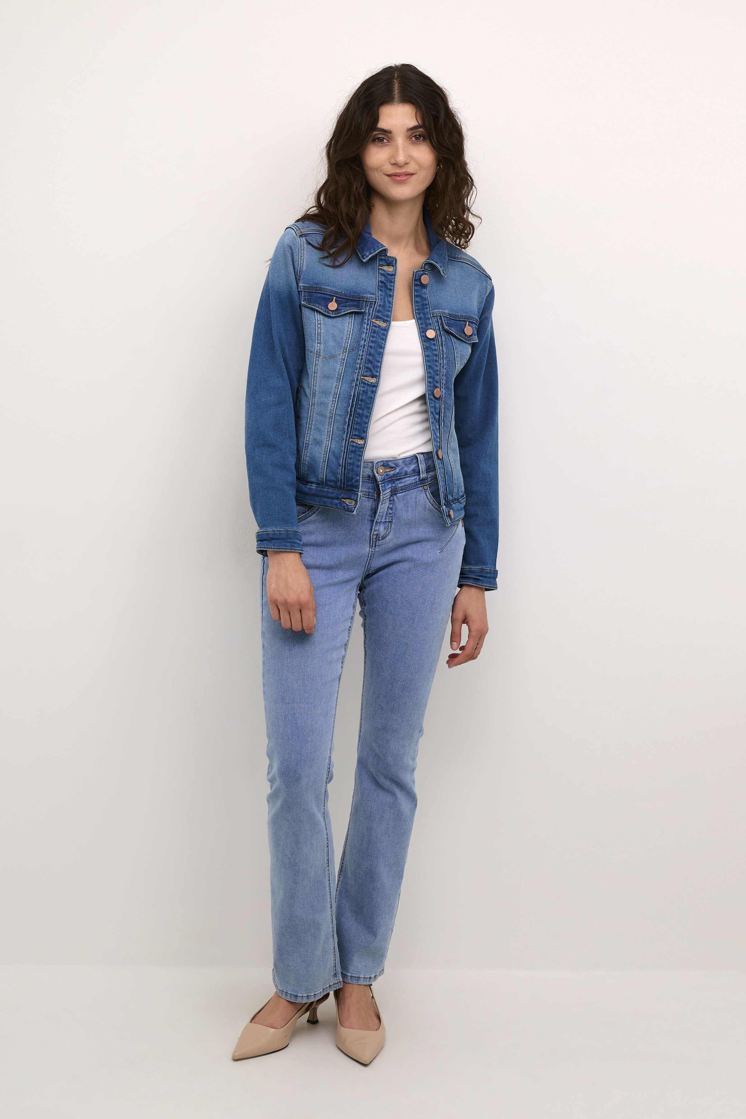 CRRota Jogg Denim Jacket Medium Blue Stretchig jeansjacka - 4
