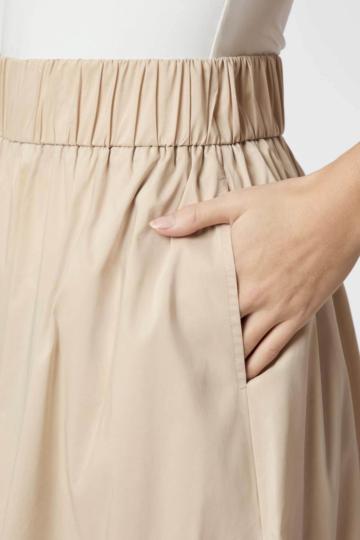 Neo Noir - Yara Poplin Skirt Dark Sand - 4