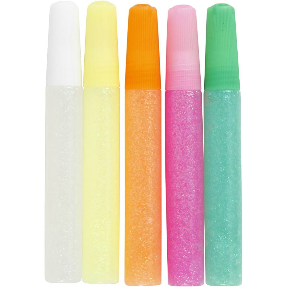 Glitterlim pastellfärger