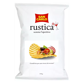 San Carlo, Rustica räfflade chips - 190g
