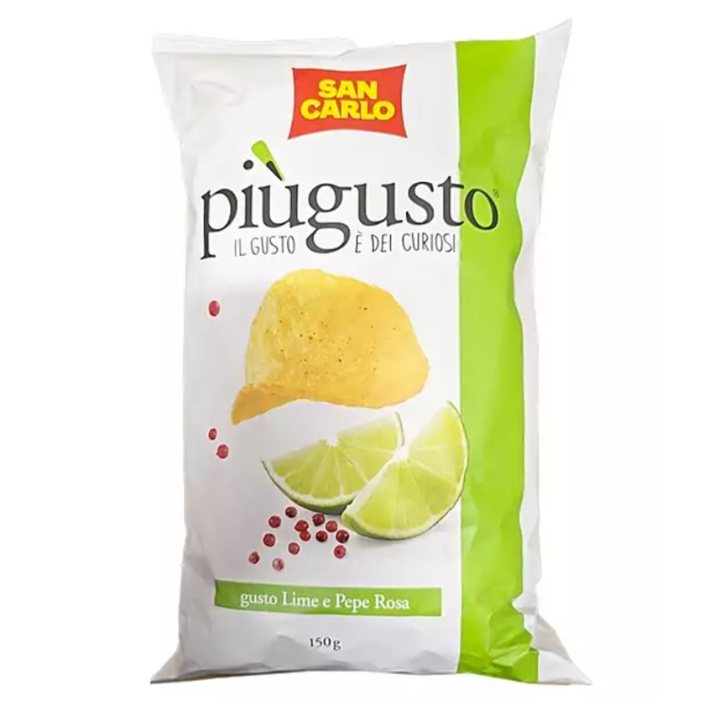 San Carlo, Chips med lime & rosépeppar - 150g
