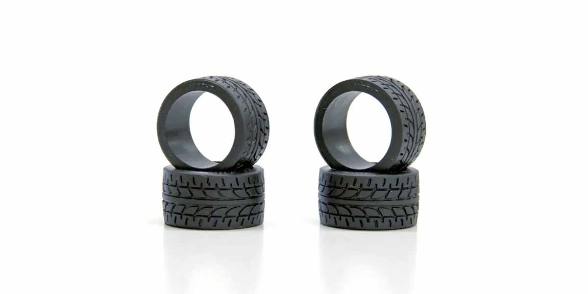 Kyosho MZW38-10B Kyosho Mini-Z Racing Radial Tyres 10 Shore - Wide (4)