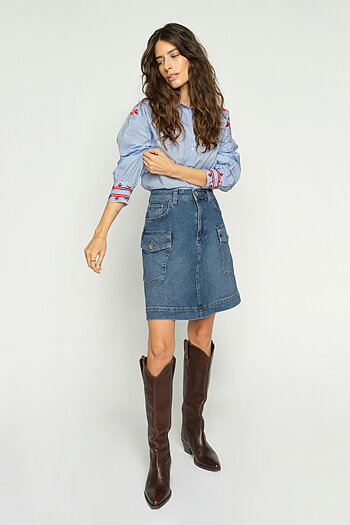 Mos Mosh - MMJacklyn Olesen Skirt Blue