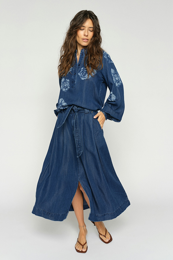 Mos Mosh - MMKoda Dinem Skirt Dark Blue - 2
