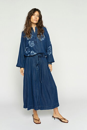 Mos Mosh - MMKoda Dinem Skirt Dark Blue