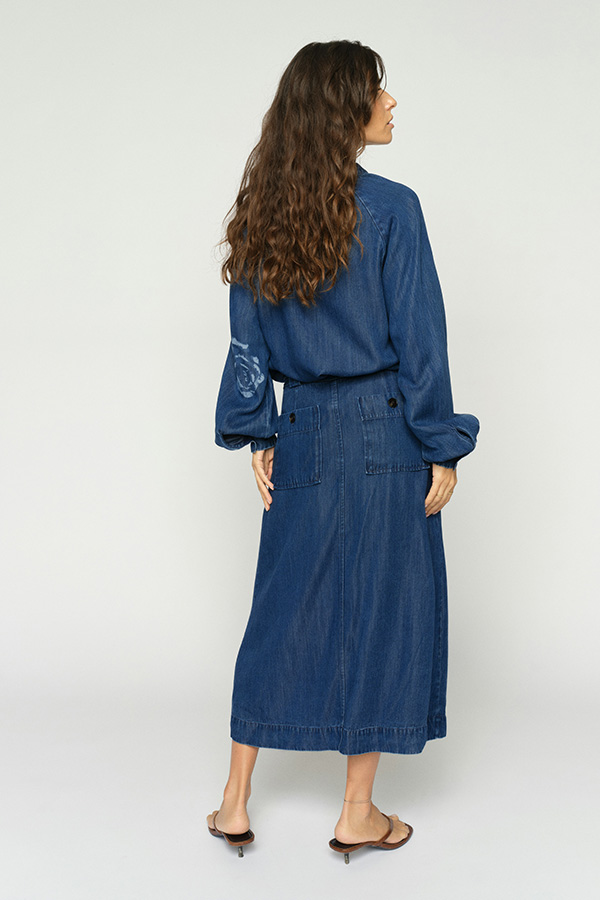 Mos Mosh - MMKoda Dinem Skirt Dark Blue - 5