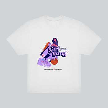 Oversized T-shirt, Local girl gang, vit