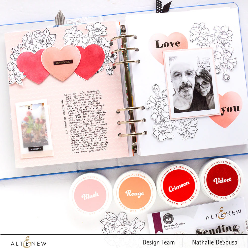 ALTENEW -Red Sunset Fresh Dye Ink Mini Cube Set - 4