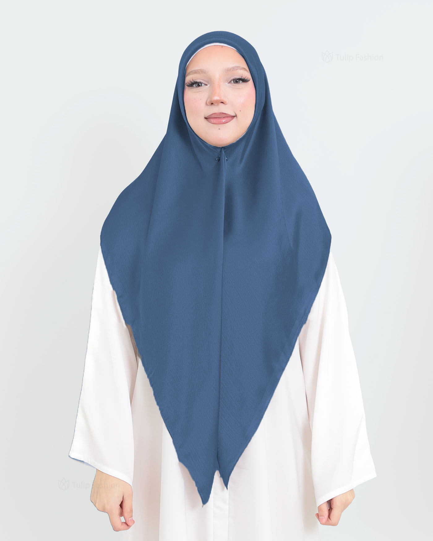 Hijab - Square metallic satin - Royal Blue - 2