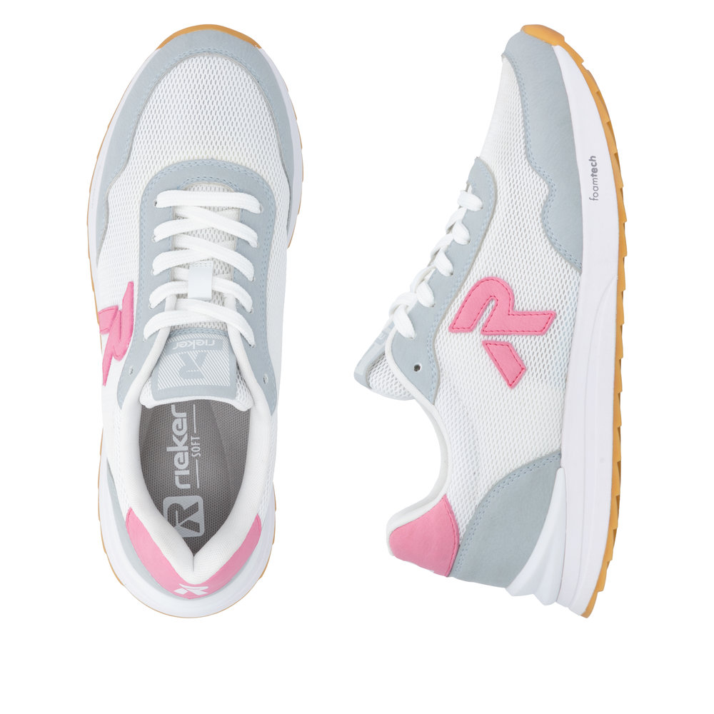 Rieker Damsneakers Vit/Grå - 8