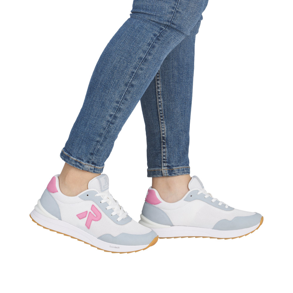 Rieker Damsneakers Vit/Grå - 10