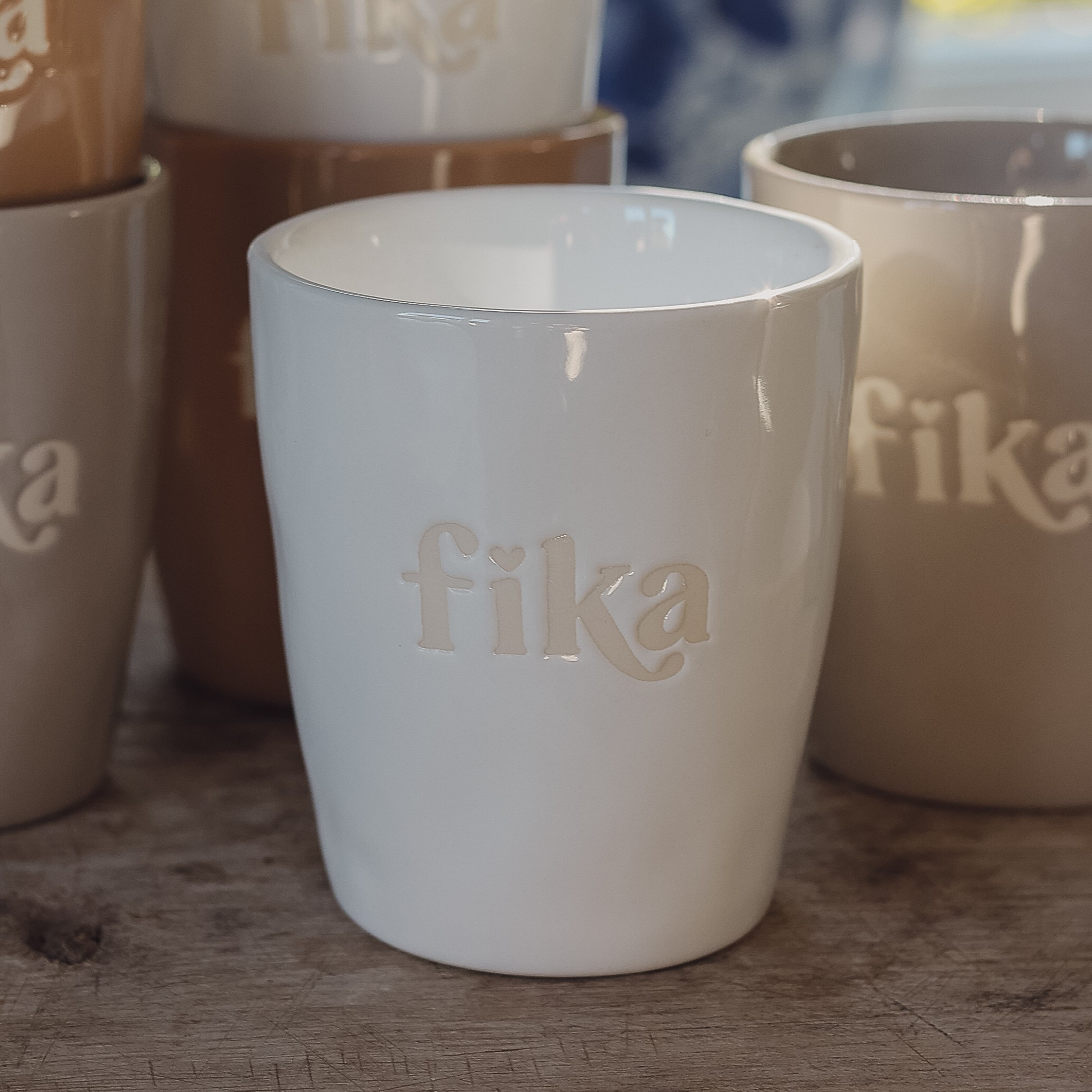 Mugg "Fika" Vit - Majas Cottage