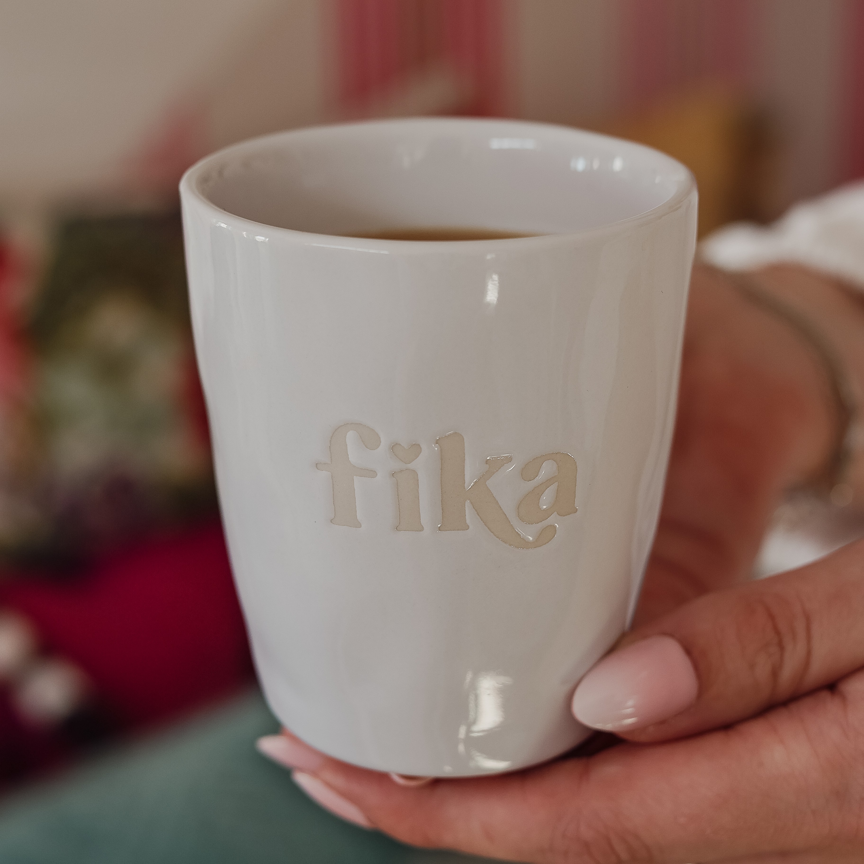 Mugg "Fika" Vit - Majas Cottage - 4