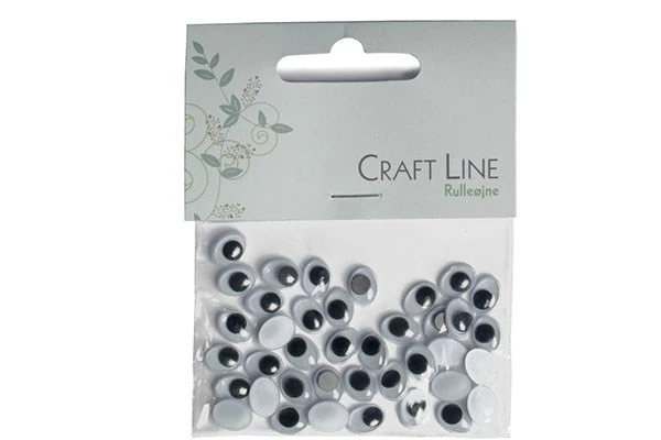 Craft Line Roller eyes oval adhesive 10mm