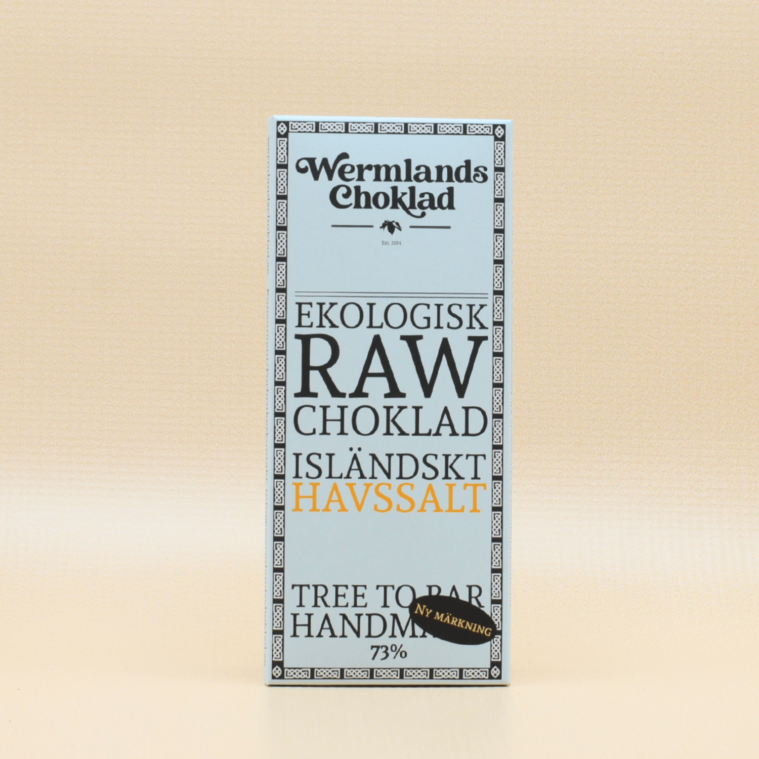 Raw Chocolate Icelandic Sea Salt 73% 50g EKO, Wermland