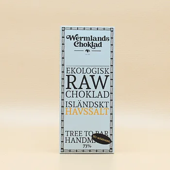 Raw Choklad Isländskt Havssalt 73% 50g EKO, Wermland
