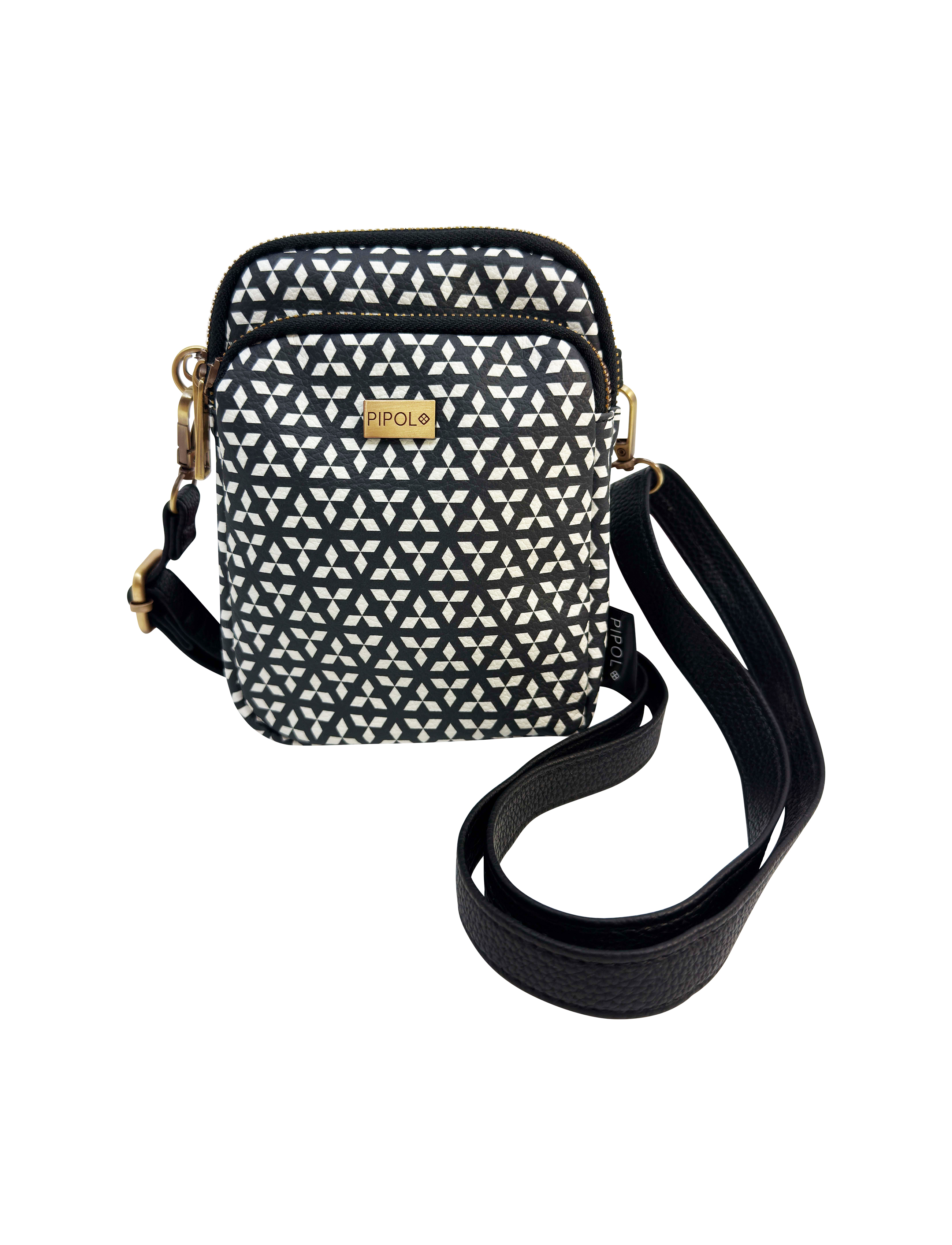 TRIPLE ZIP PU GO BW