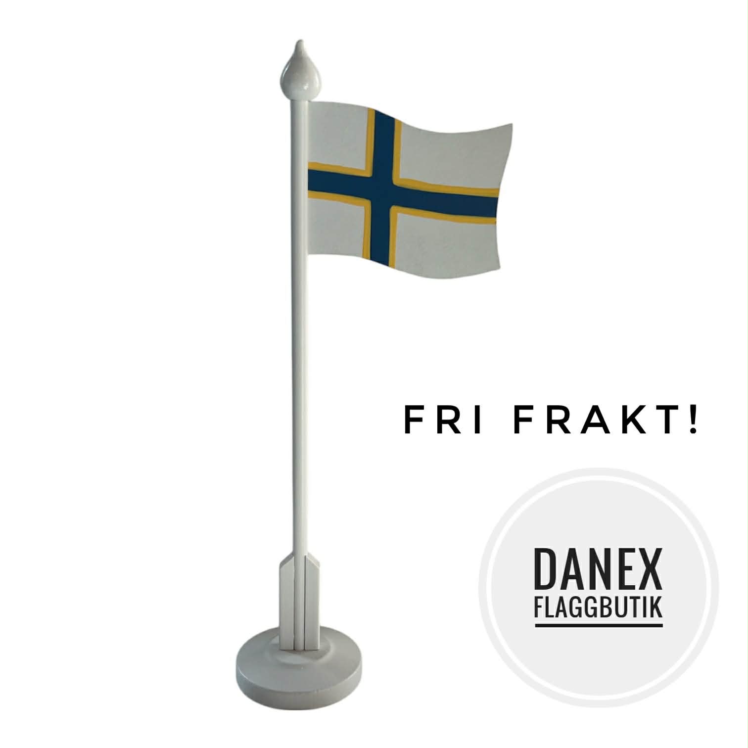 Bordsflagga  i trä - Svenskfinska 