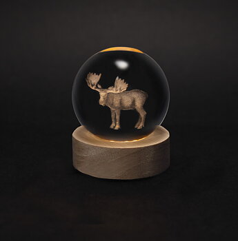Crystal Silhouettes Globe - Moose
