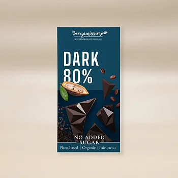 Vegan Choklad, Mörk 80% EKO 60g, Benjamissimo