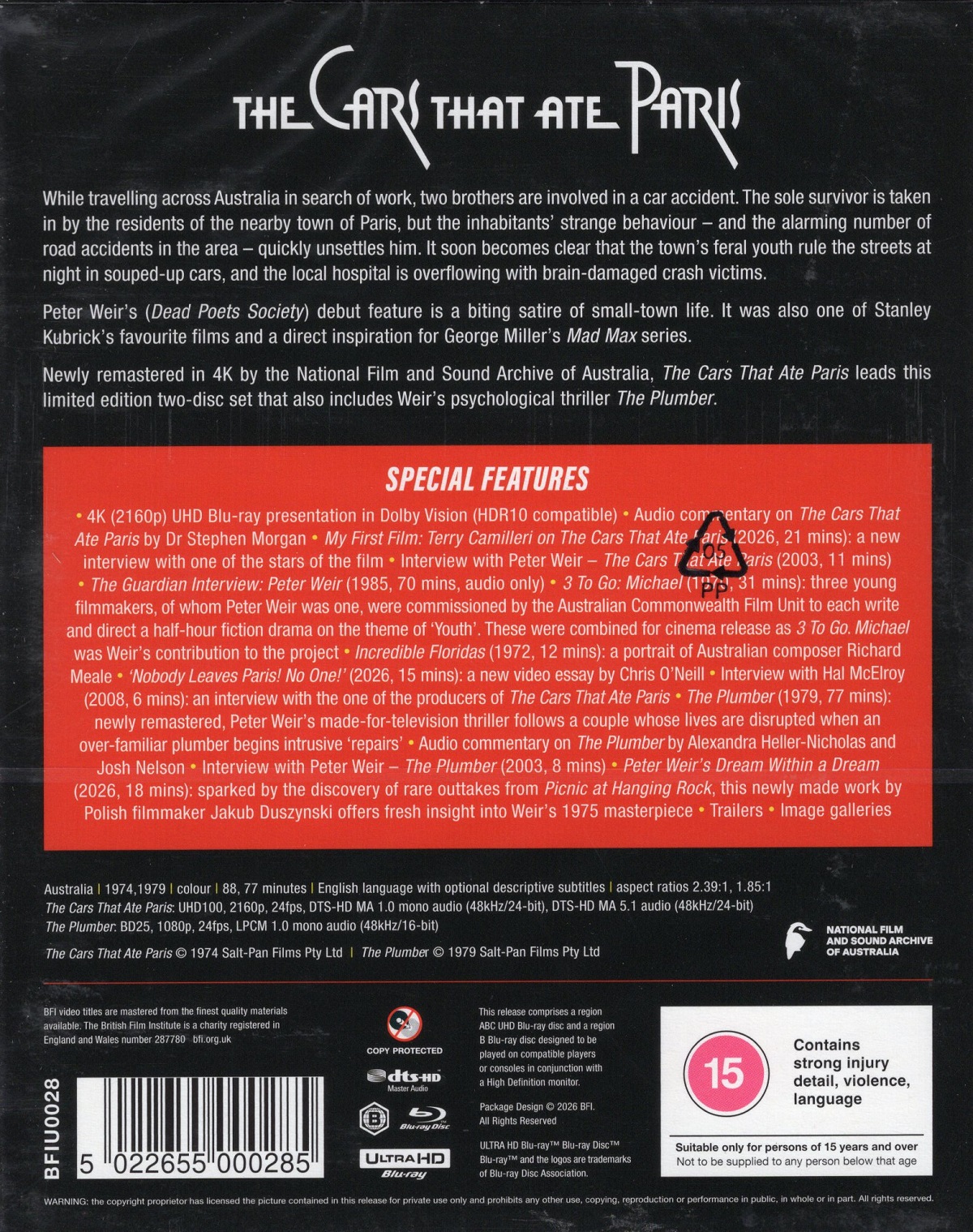 The Cars That Ate Paris (Limited Edition) (ej svensk text) (4K Ultra HD + Blu-ray) - 2