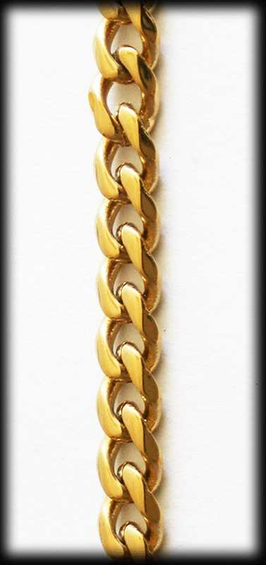 3.6 mm. Guldpläterat stålarmband. - 2