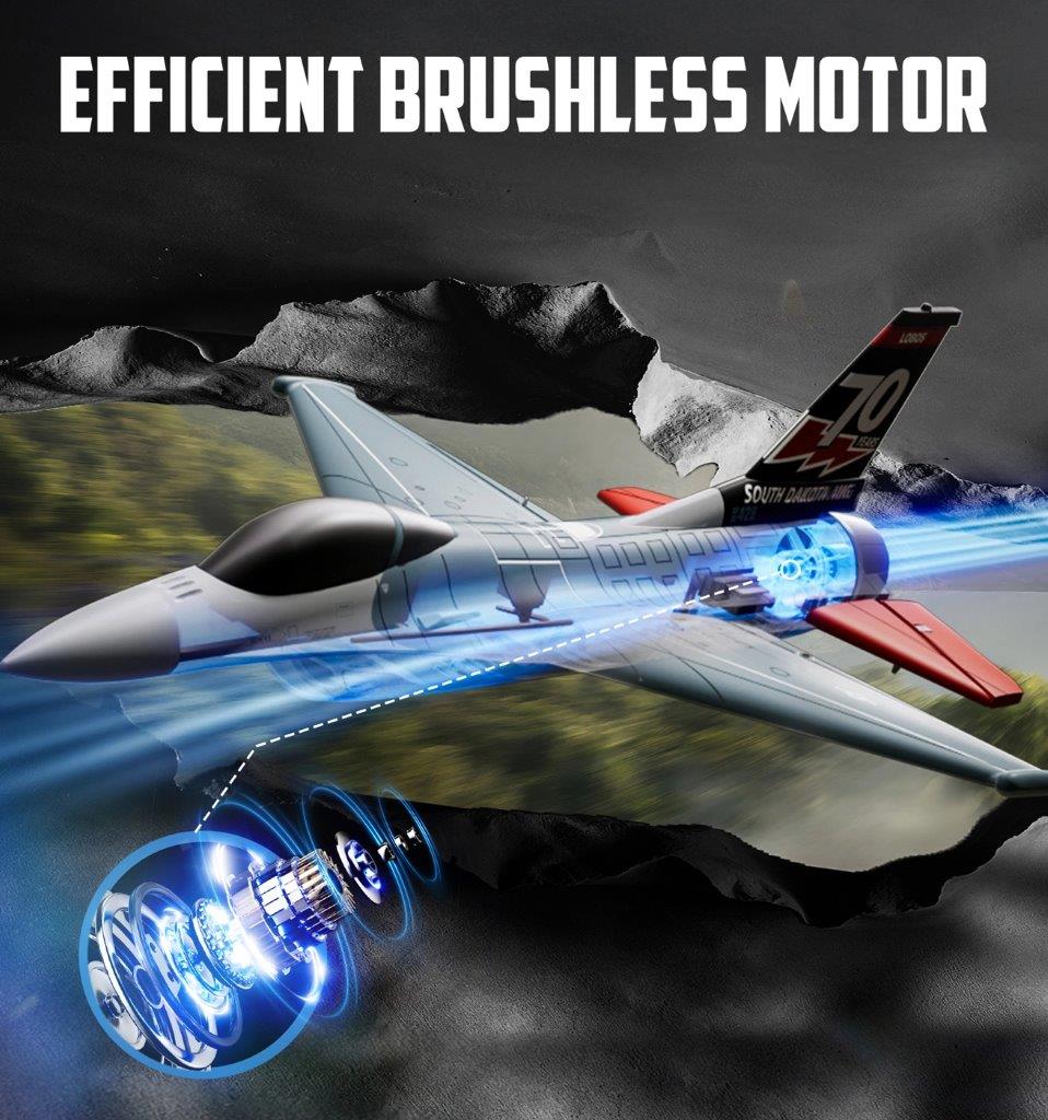 Volantex F16 Fighting Falcon Gyro Borstlös 4-Kanals 400mm RTF - 5