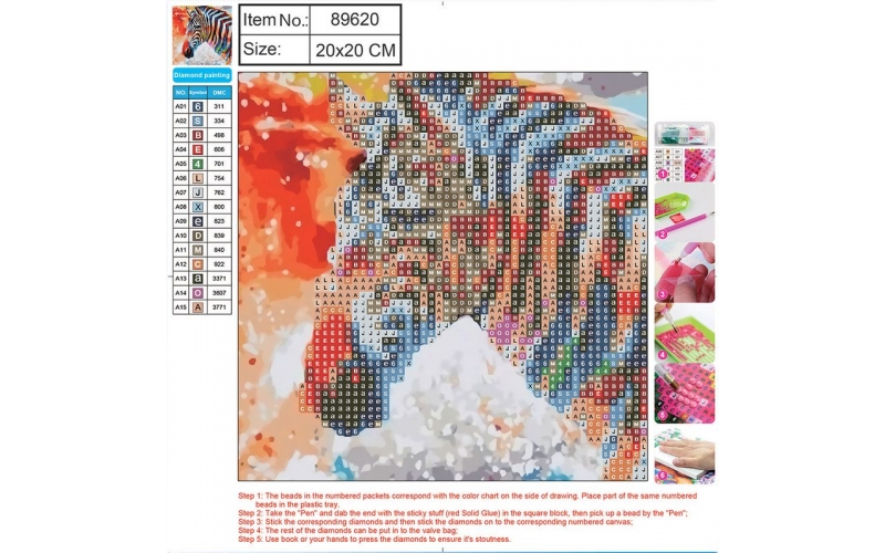 Diamond painting -Zebra