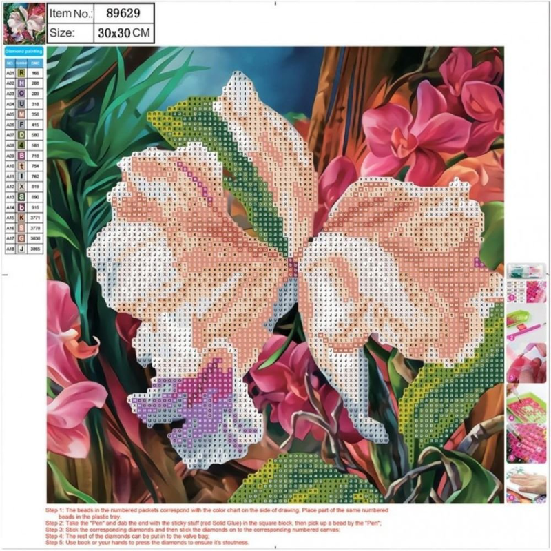 Diamond painting -Blommor